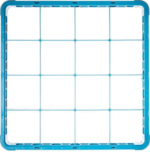 Carlisle FoodService Products RE1614 OptiClean 16 Compartment Divided Glass Rack Extender, 1.78", Blue...