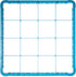 Carlisle FoodService Products RE1614 OptiClean 16 Compartment Divided Glass Rack Extender, 1.78", Blue...