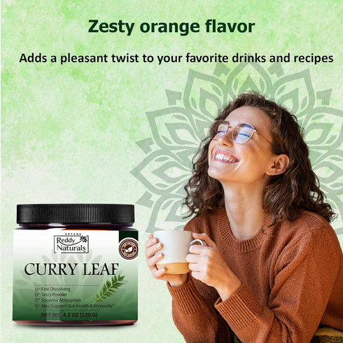 ARYANA Curry Leaf Powder Supplement - Supports Digestion, Gut, Hair & Skin Health-Antioxidant & Superfood Supplement for Men & Women-Curry Patta E...
