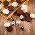 30 Pieces Backgammon Pieces Checkers 1.25 Inch Replacement Checkers Board Game Pieces Playing Game Chips with 5 Dice and Drawstring Storage Pouch ...