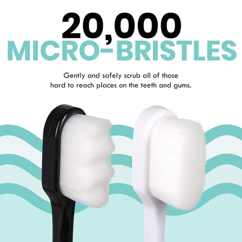 Lingito Extra Soft Toothbrush, 8 Pack, Manual, Nano Bristles, Deep Cleaning for Sensitive Gums, Adults...