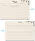 Spacious Recipe Cards 4x6” - 50 count, Double Sided. Thick Card Stock. Perfect for Recipe Box & Recipe Binder. Minimal Floral Kraft-Like Design...
