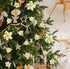 Geefuun 28PCS Christmas Tree Decorations: Poinsettias Artificial Flowers Ornaments Xmas Gold Glitter Flower with Clips...