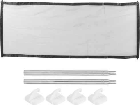 Magic Dog Gate, Dog Isolation Fence, Pet Safety Guard Gate with Sticky Hooks and Telescopic Rods Dog Mesh Gate Foldable Mesh for Pets to Play and ...