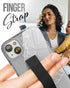 ENCASED Finger Loop Case Designed for iPhone 14 with Strap Grip and Screen Protector (Clear/White Lace Leaf)...