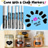 White Window Chalk Markers Pen: 6 Pack White Glass Marker, Liquid Chalk Marker for Chalkboard Signs, Car Window Paint Marker Pen for Bistro, Jars,...