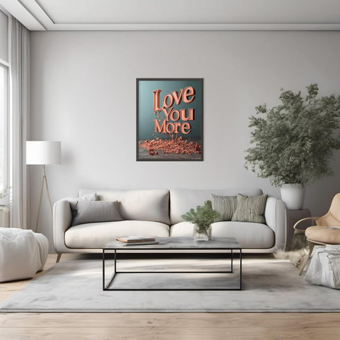 Posterizer 1 pcs-Love You More-cute poster for Valentine's day -2-Romantic Art-Holiday Poster Collection-Gift for Couples boyfriend girlfriend Hus...