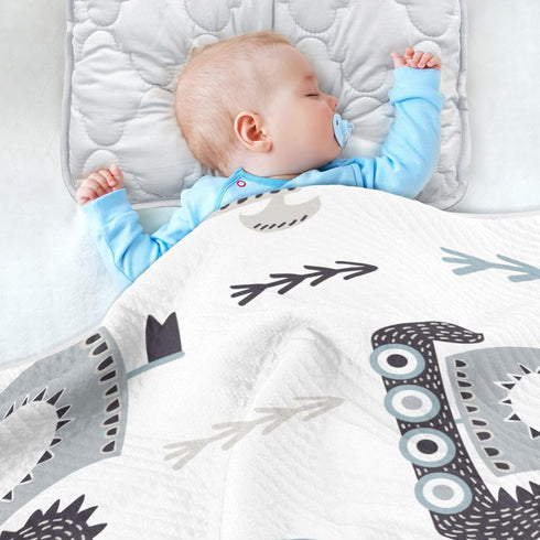 Qilmy Viking Ships Baby Blanket for Boys Girls Kids with Soft Cotton, Cute Cozy Warm Nursery Receiving Swaddle Blanket for Toddler Infant Crib, 30...