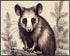 Posterizer 1 pcs- A possum standing on a tree print-Art for Animal Lovers- Gift for Men Women Entrepreneur Teens-Living Room Bedroom Decor- unfram...