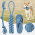 Dog Rope Toys for Small Large Dogs, Puppy Teething Chew Pull Toy, Dog Toys for Aggressive Chewers, Tug of War Dog Toy Teeth Cleaning Gum Massage,D...