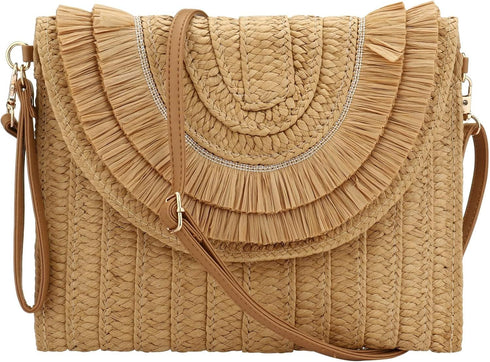 Tmore Weave Handbag,Straw Clutch Summer Evening Handbag Summer Beach Party Purse Woven Straw Bag Envelope...