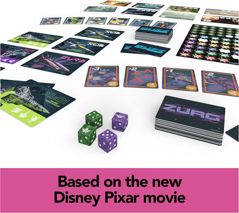 Disney Pixar Lightyear, Galactic Attack Card Dice Game Buzz Lightyear Emperor Zurg Toy Story Action Movie Board Game Toy, for Kids Ages 6 and up...