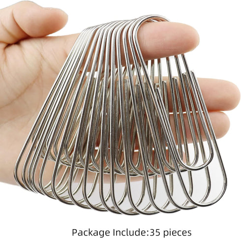 4 Inch Large Paper Clips 35 Pcs Brightly Colored Silver Rust Resistant and Bend Proof Smooth Finish Large Jumbo Paperclips for Office School Docum...
