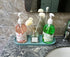Simple Style Ceramic Sink Tray - Bathroom and Kitchen Cosmetics Dish, Candle and Perfume Tray (Blue)...