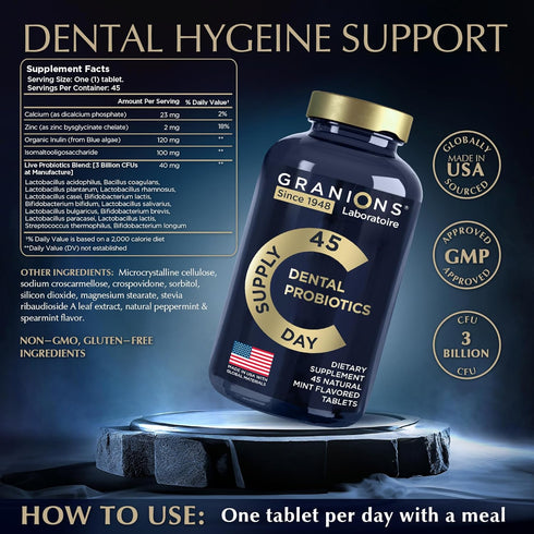 Dental Probiotics for Teeth and Gums - Fresh Breath Lactobacillus Salivarius Probiotic for Women and Men - Oral Probiotics for Mouth Bad Breath De...