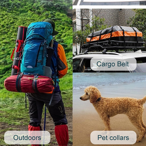 10Pack 1"(26mm) Contoured Plastic Side Release Buckles, Paracord Buckles for Backpack Straps Paracord Bracelet Pet Collar...