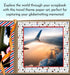 Travel Scrapbook Paper 12x12 - World Map Scrapbook Paper with Plane, Stamp, Luggage Design | Vacation Scrapbook Paper for Scrapbooking, Photo Albu...