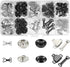 Sew-on Snap Press Button,Sewing Hook and Eye Closure for Skirt, Dress, Bra,Clothes Craft...