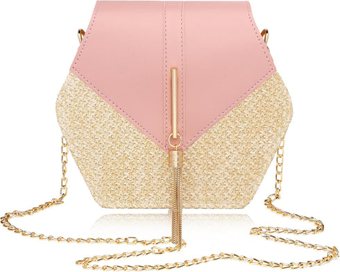COOKOOKY Straw Bag for Women Crossbody Bags Summer Beach Purse Shoulder Bag Beach Essentials for Vacation...