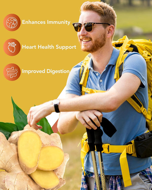 Organic Turmeric & Ginger Capsules - Turmeric Curcumin with Ginger & BioPerine, 95% Curcuminoids - Joint, Digestion, Immunity Support, Black Peppe...