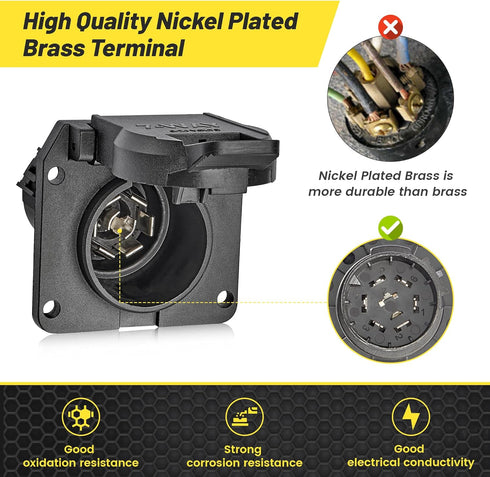 Oyviny Replacement USCAR to 7 Way RV Blade Trailer Connector for Chevy, Ford, GMC and Nissan, Silverado Trailer Plug, Factory Tow Package and USCA...