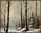 Posterizer 1 pcs-snowy jungle in winter in oil painting style-14-Landscape & Nature Art-GIft for Men Women Teens-Dining Room Decor- unframed wall ...