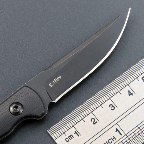 C1296 Fixed Blade Knife Neck Knife,9Cr18Mov Blade G10 Handle EDC Tool Knifes with kydex Sheath for Outdoor, Camping, Hiking, Fishing,Hunting(Black...