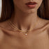Tewiky Diamond Necklaces for Women, Dainty 14k Gold/Sterling Silver Choker Necklace Simple Gold Plated CZ Jewelry Necklaces for Women Trendy Gifts...