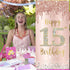 Happy 15th Birthday Door Banner Decorations for Girls, Pink Rose Gold 15 Birthday Party Backdrop Door Cover Sign Supplies, Fifteen Year Old Birthd...