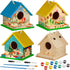 Liliful Wooden DIY Birdhouse Kit for Adults Unfinished Wooden Bird Houses with Paints and Paintbrushes Hanging Woodworking Craft Kit for Boys or G...
