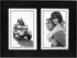Malden 673-35SD Double 3.5x5 Picture Frame - Wide Real Wood Molding, Real Glass - Black...