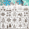 20 Pieces Stencil Template for Painting Reusable Animal Plant Stencil Spring Summer Winter Template, DIY Christmas Stencils for Painting on Wood W...