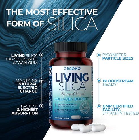 Living Silica Collagen Booster Capsules | Ultra High Absorption | Supports Healthy Collagen and Elastin Production for Joint & Bone Support, Glowi...