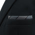 S&W SHLAX&WING Grey Men's Pocket Square Stripes Dark Gray for Suits 12×12...