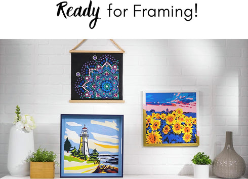 Plaid Pumpkin Stack Modern Kit, 14" x 14" Paint by Numbers for Adults and Kids, Easy-to-Follow DIY Crafts, Art Supplies with A Textured Finish, 17...