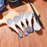 Ceramic Soup Spoons Japanese Ramen Spoons Set of 5 Wonton Spoon for Pho Ramen Noodles Wonton Dumpling Rice,With Blue Spots...