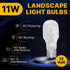 Landscape Low Voltage - 12 Volt 11W - T5 Wedge Bulbs - Compatible with Malibu Lights - Garden - Deck Light Bulbs - Yard Bulbs - 10 Pack (Clear)...