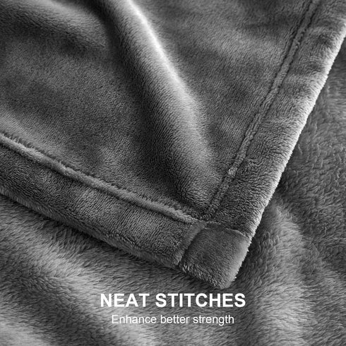 Hansleep Fleece Throw Blanket Super Soft Flannel Fuzzy Grey, Plush Cozy Blanket for All Seasons, Grey, Throw 50x60 Inches...