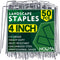 50 Pack Landscape Staples 4 Inch 12 Gauge Garden Stakes Galvanized Garden Staples Pins Anti-Rust Ground Stakes for Weed Barrier, Irrigation Tubing...
