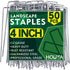 50 Pack Landscape Staples 4 Inch 12 Gauge Garden Stakes Galvanized Garden Staples Pins Anti-Rust Ground Stakes for Weed Barrier, Irrigation Tubing...