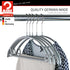 Mawa by Reston Lloyd Non Slip Metal Clothing Hanger, Smooth Shoulder Support with Skirk Hooks/Pant Bar, Model 42-U,Silver...
