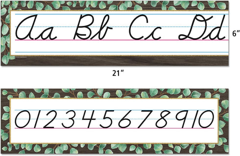 Teacher Created Resources Eucalyptus Cursive Mini Bulletin Board Set...