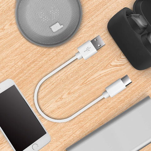 Geekria USB Earbuds Short Charger Cable Compatible with Jabra Elite 10Gen2/10/8 Active/85t/7 Pro, USB to USB-C Replacement Power Charging Cord (1f...