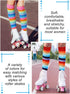 Unittype 6 Pair Rainbow Pride Knee High Socks for Women Striped Socks Long Socks Tube Socks Roller Skate Socks for Girls Youth Gift...