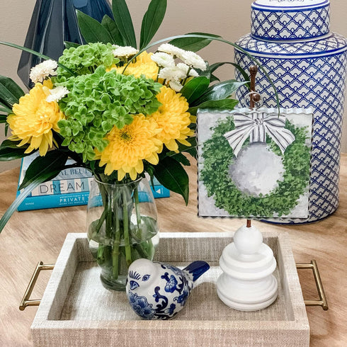 The Round Top Collection - Gallery Boxwood Wreath Mini- Metal/Wood...