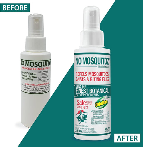 No Mosquitoz Botanical Bug Repellent, Effective for Gnat, Mosquito, and Biting Flies, Hand-Crafted and DEET-Free, Non-Greasy Formula, 2 Ounce Spra...