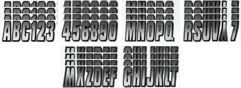 Hardline Products Series 300 Factory Matched 3-Inch Boat & PWC Registration Number Kit, White/Black - WHBKG300...