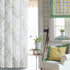 FMFUNCTEX Linen Semi Sheer Curtains for Bedroom, Sage Green White Curtains 54 Inches Long for Living Room, Grey Tree Branch Print Curtain Light Fi...