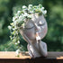 SnugMaker Face Planter Pots Head Planter, Succulent Planters, Face Flower Pot Head Planter for Indoor Outdoor Plants with Drainage Hole Closed Eye...
