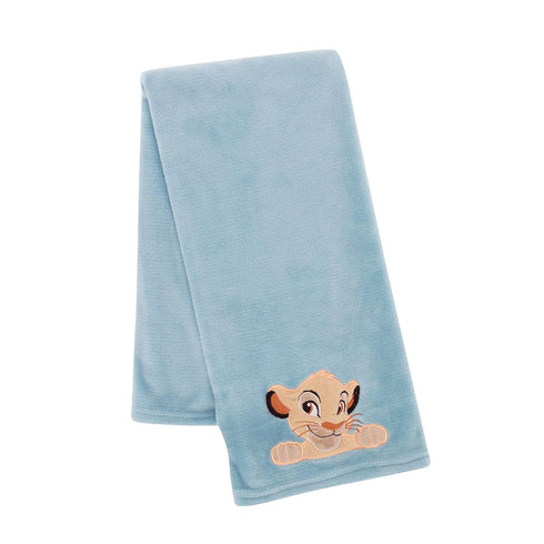 Lambs & Ivy Lion King Adventure Baby Blanket, Blue , 30x40 Inch (Pack of 1)...